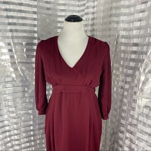 ASOS Maternity Burgundy Long Sleeve Dress